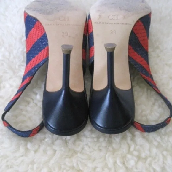 Authentic Carolina Herrera Insignia Sling Back Pumps - Picture 9 of 10